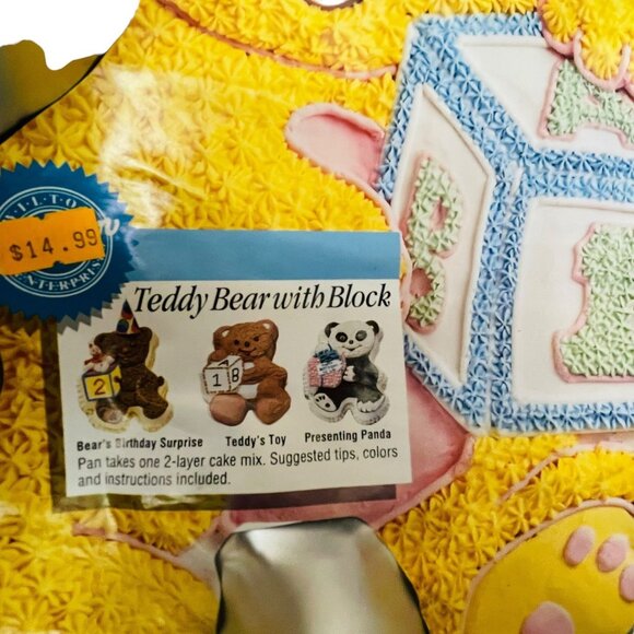 Wilton Enterprises 1995 Teddy Bear Block Cake Pan Made in Indonesia - Picture 4 of 5